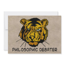 Philosophic Debater Custom Invitation
