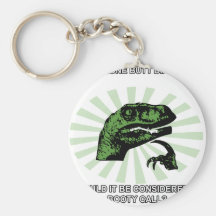 Philosoraptor Booty Calls Key Chain