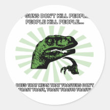 Philosoraptor Toast and Toasters Round Sticker