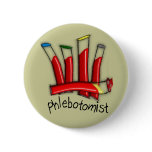 Phlebotomist Artsy Blood Tubes Design Gifts buttons