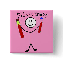 Phlebotomist Stick Person Pins