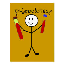 Phlebotomist Stick Person Post Cards