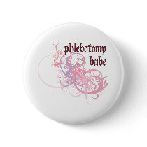 Phlebotomy Babe Pinback Button