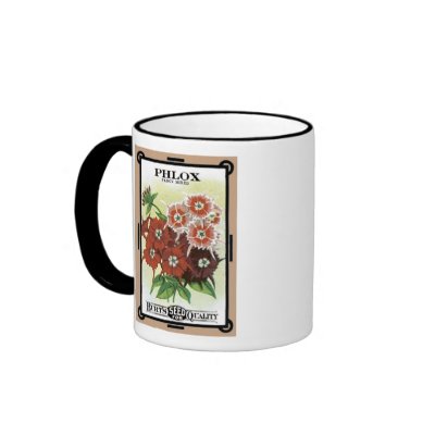 Phlox Seed Packets - Burt's Seeds Mug by vintagegiftmall