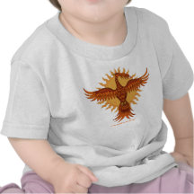 Phoenix fire bird cute baby t-shirt design