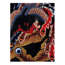 Phoenix, Hokusai Post Cards