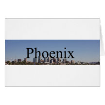 Phoenix Skyline with Phoenix in the Sky Note Card