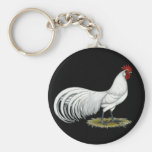 Phoenix:  White Rooster Keychains