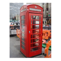 phone box postcard