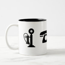 'Phone Evolution' Pictogram Mug