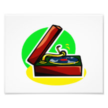 Phonograph Record Player with Case Photograph