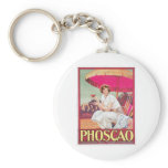 Phoscao Vintage Chocolate Drink Ad Art keychains