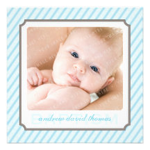 PHOTO BAPTISM INVITES :: candystripes 2SQ