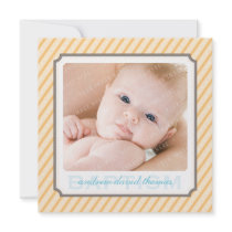 PHOTO BAPTISM INVITES :: candystripes 6SQ