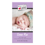 PHOTO BIRTH ANNOUNCEMENT :: made with love 4 Photo Card