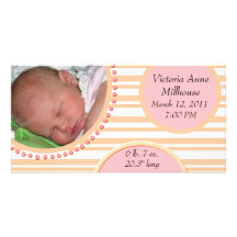 Photo Birth Announcement Picture Card