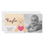 Photo Birth Announcement Teddy - Yellow photo cards