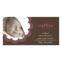 PHOTO BIRTH ANNOUNCEMENTS :: sweet bloom 7L Personalised Photo Card
