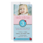 PHOTO BIRTHDAY INVITATIONS :: ladybird 3P photo cards