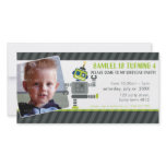 PHOTO BIRTHDAY PARTY INVITE :: robot dancing 1L Personalized Photo Card
