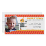 PHOTO BIRTHDAY PARTY INVITE :: robot dancing 2L