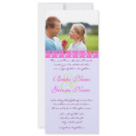 Photo Bright Pink and Lime Trim Wedding Invitation