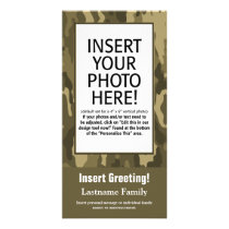 Photo Card - Green Camo (Holiday, Family, Other) photo cards
