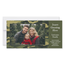 Photo Card - Green Camo (Holiday, Family, Other)