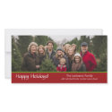 Photo Card: Happy Holidays with 1 large photo photo cards