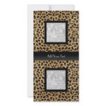 Photo Card Leopard Animal Look Elegant Black photo cards