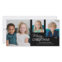 Photo Card: Merry Christmas black & white photo cards