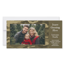 Photo Card - Tan Camo (Holiday, Family, Other)