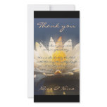 Photo cards template - customisable white lilly photo cards