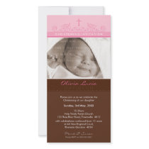 PHOTO CHRISTENING INVITATIONS :: elegant 7