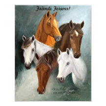 Photo enlargement, 5 Horse Heads
