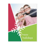 PHOTO GREETING POSTCARD :: modernista snowflake P5