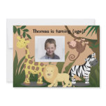 Photo Happy Jungle Kid's Birthday Party Invitation
