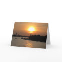 Photo of dramatic Sunset in Venice laguna, Italy cards