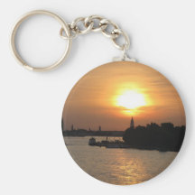 Photo of dramatic Sunset in Venice laguna, Italy Keychains