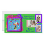 Photo post card customisable with groovy cartoon photo cards
