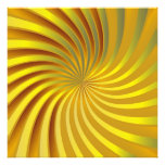Photo print gold spiral vortex