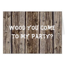 Photo Realistic Rustic, Weathered Wood Board Greeting Card