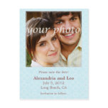 Photo Save the Date Postcard - aqua