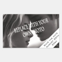 Photo save the date sticker