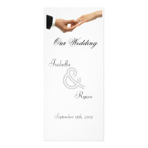 Photo Wedding Program Rack Card
