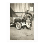 PHOTOBOMB! Vintage 1940's Photo Postcard