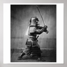 Photograph of a Samurai C. 1860 Posters