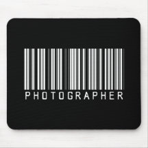 Photographer Bar Code Mouse Pads