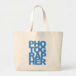 Photographer - Blue Text Canvas Bags