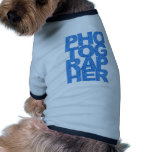 Photographer - Blue Text Dog Clothing